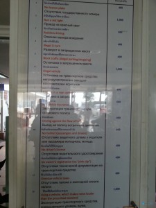 Штрафы за вождение в Паттайе